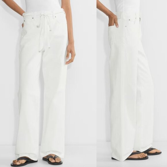Aritzia x Denim Forum The '90s So-soft Lo-rise Baggy Jean in White - Picture 1 of 1